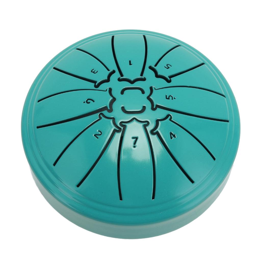 Mini Steel Tongue Drum 4 Inch 8 Notes Carbon Steel Metal Hand Drum with Drumstick and Music Book
