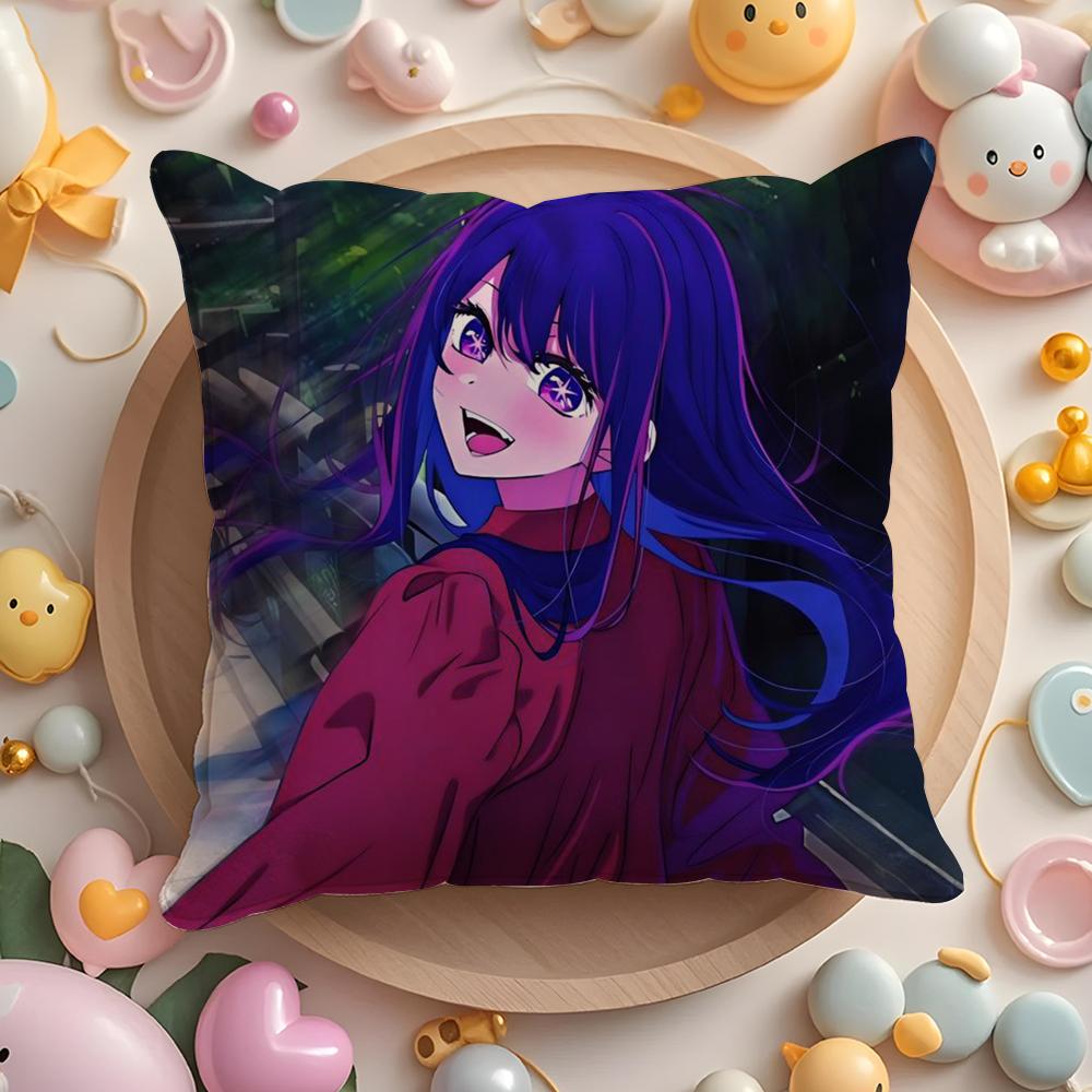 Горячая Аниме H-Хошино Ай Наволочка Мягкая Плюшевая Ткань Двусторонняя Печатная Наволочка для Подушки Теплая Зимняя Подушка для Дивана 30cmx30cm
