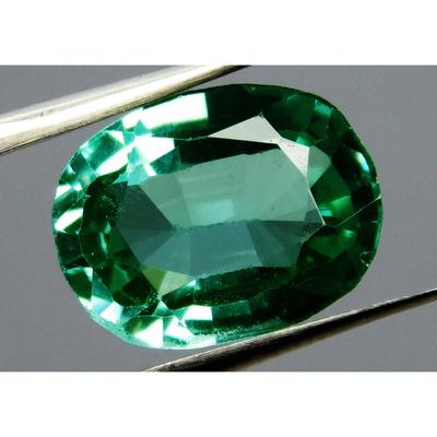 Natural Sapphire Oval Cut 7 Ct Bluish Green Gemstone CERTIFIED For Gifting