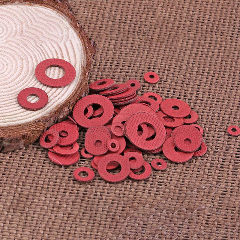 100/500 Pezzi M2.5 M3 M4 M5 M6 M8 Acciaio Rosso Fibra di Carta Isolante Rondella Piana Anello Guarnizione Isolante Mesone