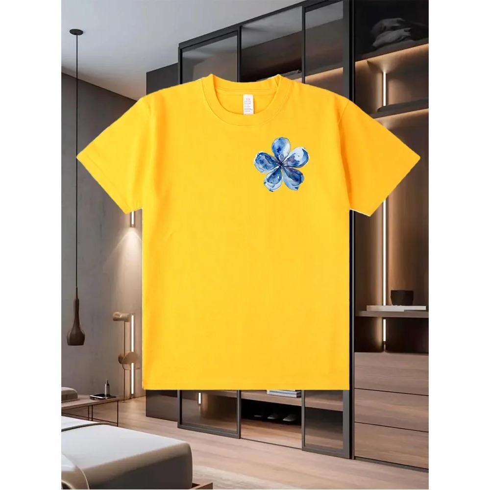 

2025 Новая мужская футболка с принтом на лето Свободный универсальный топ с коротким рукавом XXXXL