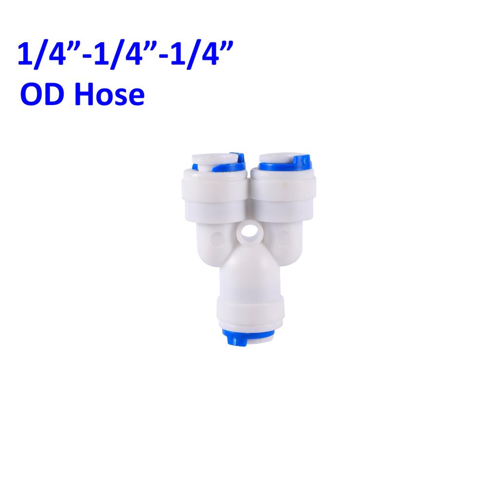 Reverse Osmosis Quick Coupling 1/4 3/8 Hose Connection Tee Y Connector 2 Way Equal Elbow Straight RO Water Plastic Pipe Fitting