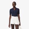Women's Pointelle Ribbon Croc Polo Shirt DF5296-56G166