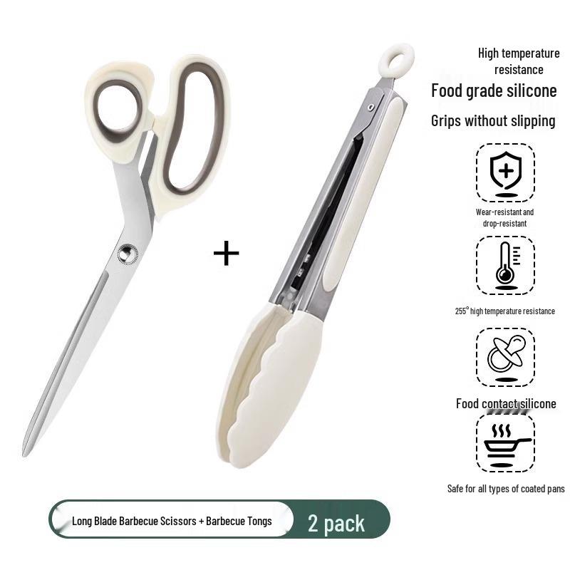 Extended Silicone Anti-Scald BBQ & Food Clip for Bread, Frying, and Steak