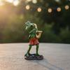 Grodorkester Staty Tecknad Stil Musikalisk Figur Kreativ Gåva Husdekoration för Uteplats,
