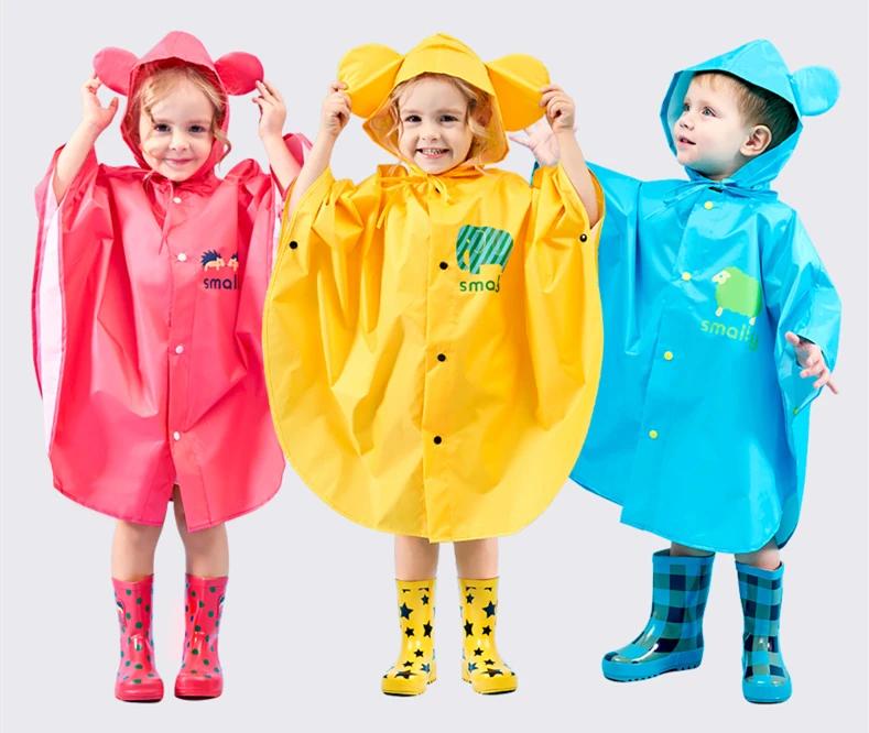 Kids Hooded Jacket Rainsuit Rain Poncho Raincoat Cover Long Rainwear Children's Raincoat Yellow Clear Raincoat Non-Disposable