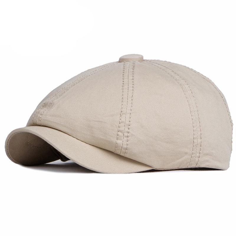 Unisex Vintage Cotton Duckbill Cap: Spring, Autumn & Winter Retro Solid Beret
