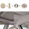 Car Interior Trim Clips 60PCS Set Beige Fabric Coated Metal Roof Headliner Retainer Rivets Anti-Rust OEM Style Install with Tool