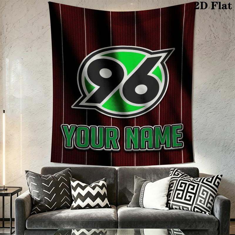 Custom Name Hannover 96 Wall Tapestry Aesthetic Wall Hanging Printed Fabric Blanket Decorative Tapestries for Bedroom Living Room Home Decor