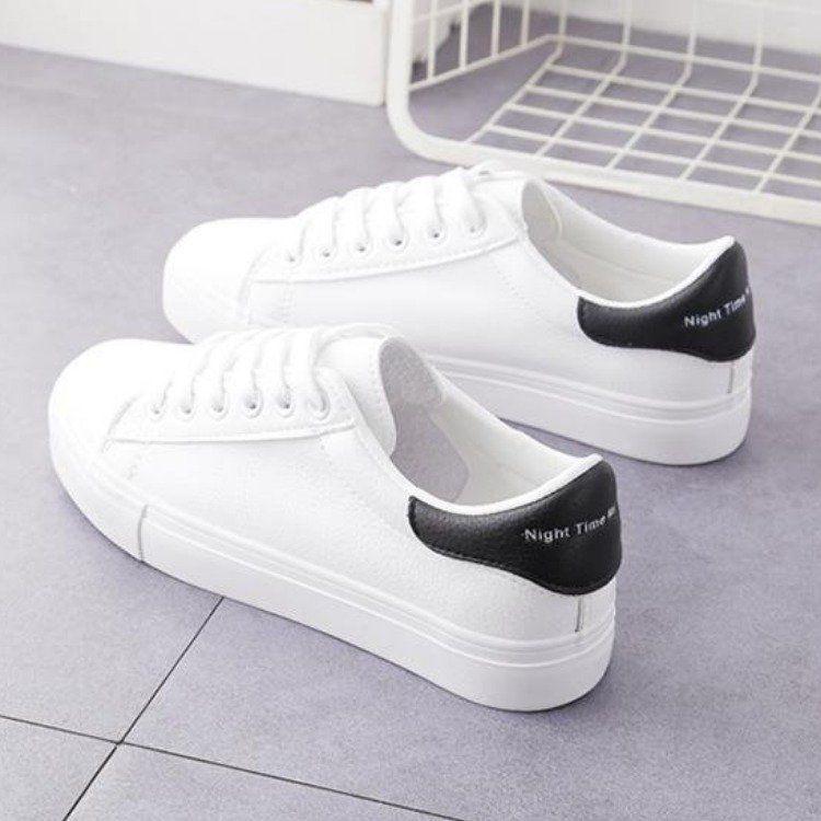 Women's Fleece-Lined White Winter Sneakers, 2025 Korean Style Casual Flats.