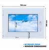 Okno PVC Antracit 70x50 Levé, Nové 700x500 mm Otevíravě výklopné, Dvoukomorové