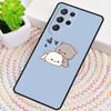 Mochi Peach Cat soft Silicone Phone Case For Samsung Galaxy note 10 pro S26 S25 S24 S23 S22 S21 Plus S25Ultra Capa Cover