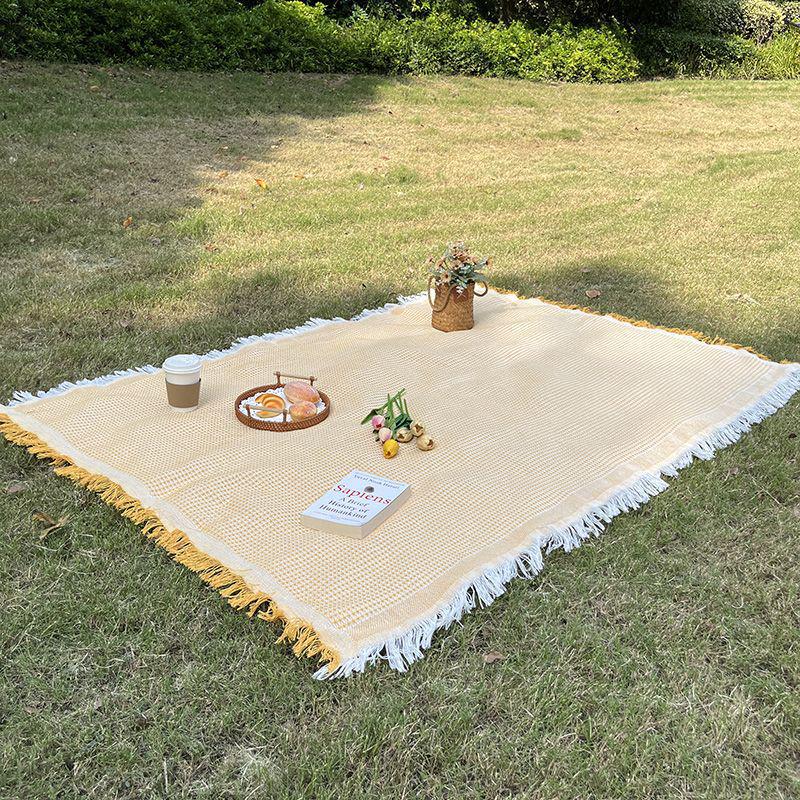 French Artistic Outdoor Double-Sided Picnic Mat - Thickened for Camping & Photography