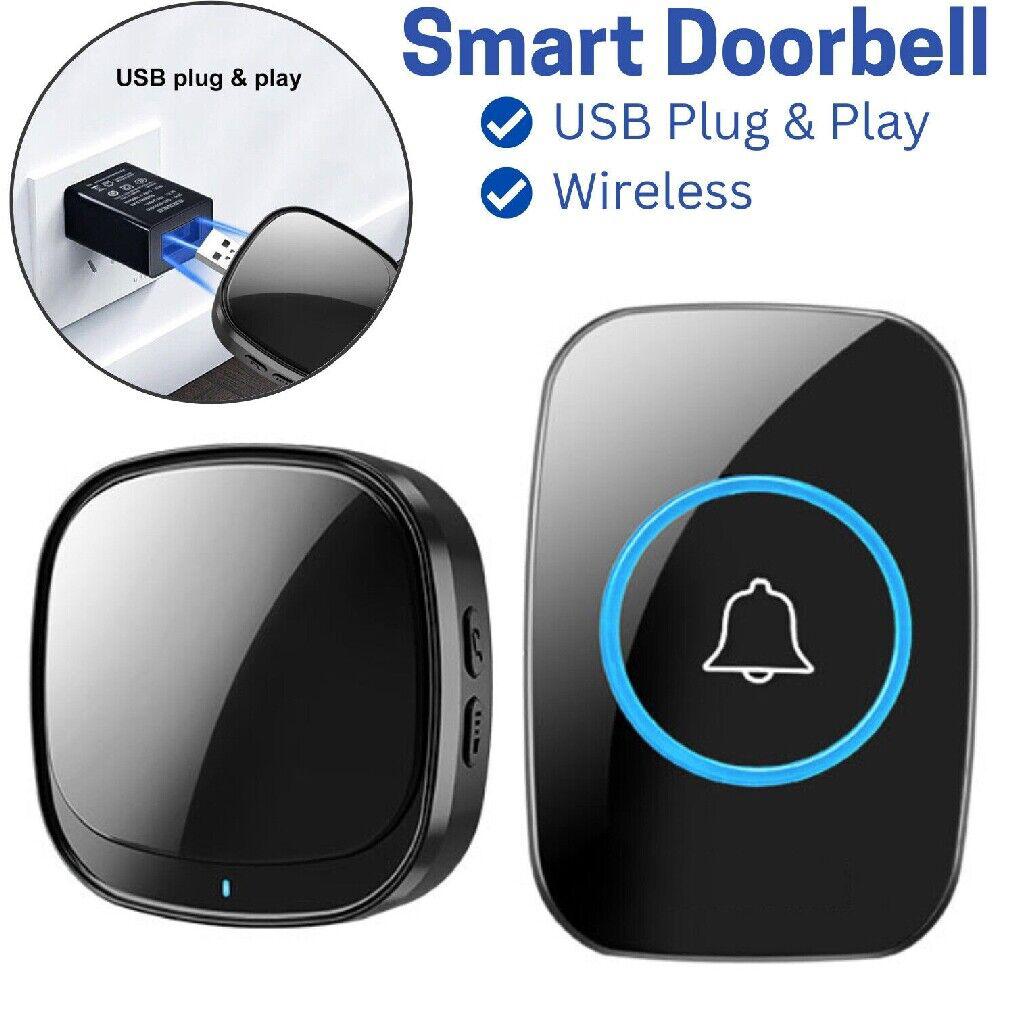 

PDTO Беспроводной дверной звонок Водонепроницаемый диапазон Умные дверные звонки Беспроводной подключаемый домашний звонок