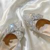 High-heeled Shoes - New Style Thick Heel Wedding Shoes, Bridal Shoes, Crystal Shoes, Women's Shoes