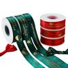 2.5CM Christmas Decor Ribbon 25Y Length Polyester Material Printed Christmas Ribbon Printed Design DIY Gift Packing