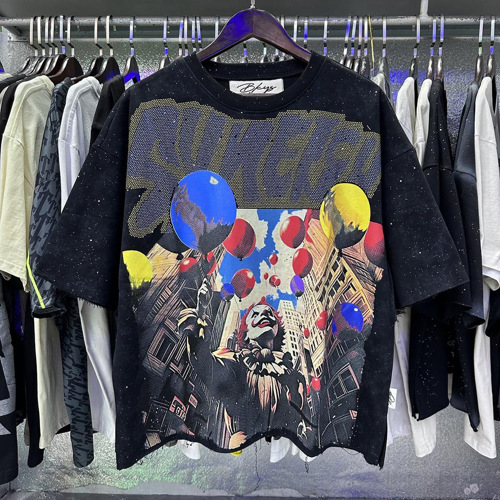 BK08 Summer European and American Trendy Brands Unisex Loose Cotton T-shirt Couple T-Shirt