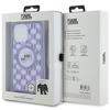 Karl Lagerfeld Klhmp15Lhckcklcu Iphone 15 Pro 6.1 Fioletowy/Purple Hardcase Iml Crossbody Monogram Karl & Choupette Head Magsafe