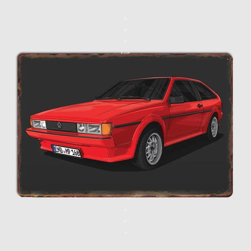 VW GT2 53B MK1 BBS MK3 Trabant 601 Oldtimer Wandkunst Poster Metall Innenbereich Heimwanddekoration Blechschild Dekoration Raumdekoration