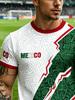 Men's Mexican Jersey T-Shirt - Soccer Fan Apparel with National Print, Short Sleeve Round Neck Casual Wear Suitable for Daily Commuting, Training &