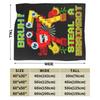 Bruh Secret 67 Six Seven 6-7 Funny Brainrot Steal a Brainrot Flannel Blanket  Funny Throw Blanket for Home Hotel Sofa Bedspread,