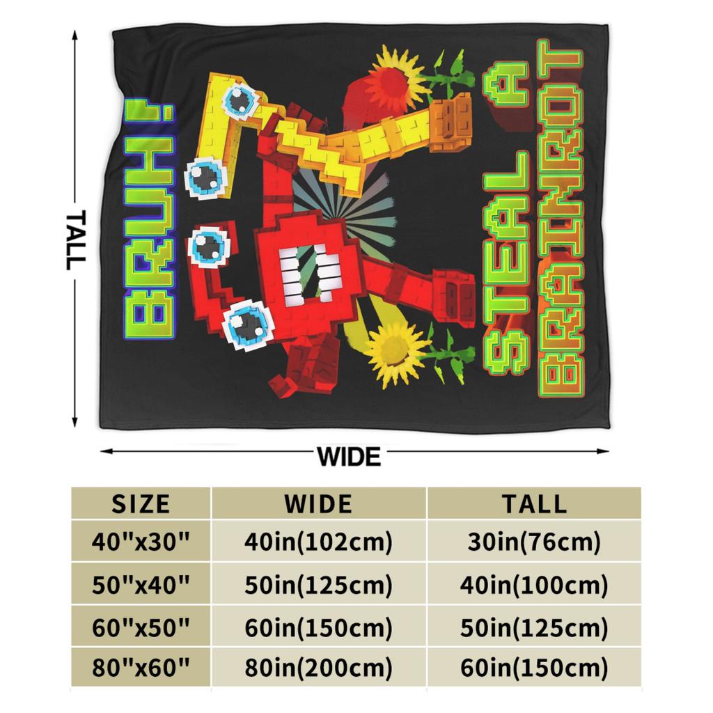Bruh Secret 67 Six Seven 6-7 Funny Brainrot Steal a Brainrot Flannel Blanket Funny Throw Blanket for Home Hotel Sofa Bedspread,