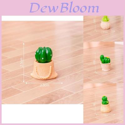 Charming Miniature Resin Cactus For Desk Diy Garden Accessories Cute Plant Decor