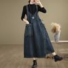 Denim Extra-wide Casual Strap Dress Women