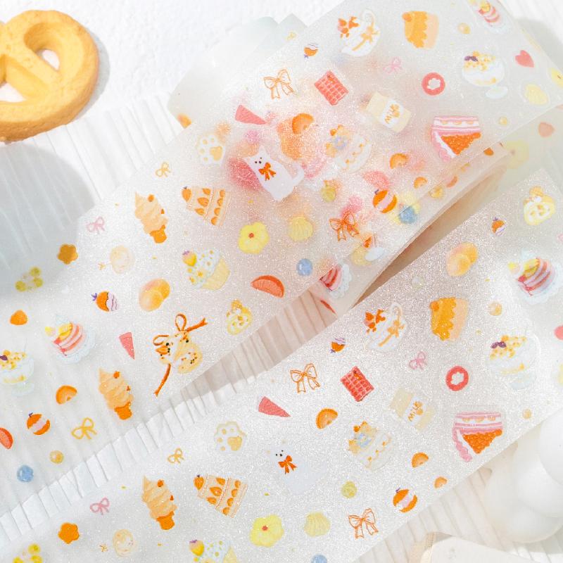 Journal GO 5x200cm Kawaii Simple Doodle Tape Sticker for Journaling Greeting Cards Scrapbooking Journal DIY Cute Mini Stickers