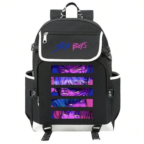 

Trend Kpop Anime Cartoon Printed Backpack Lightweight Large Capacity Casual Student School Bag One size fits all