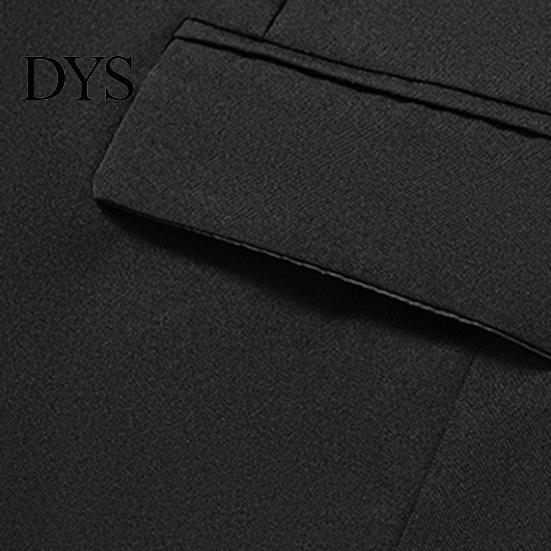 Completo da Uomo 2 Pezzi/Set Manica Lunga Tasche a Pattina Monopetto Monocolore Set Sposo Vestibilità Slim Blazer con Bavero Pantaloni Dritti