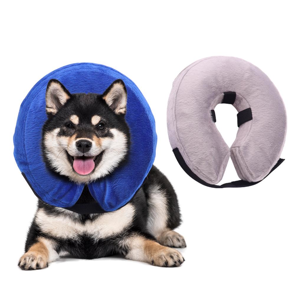 Inflatable Pet Cone Collar - Anti-Lick Elizabethan Neck Brace for Cats & Dogs