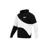 Puma Men's Black And White Color Block Hoodie With Asymmetrical Design And Chest Logo 675746-01