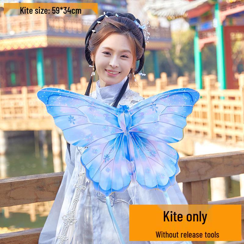2026 Retro Bamboo Stick Parent-Child Butterfly Kite, 60cm/80cm - Dance Decoration Props