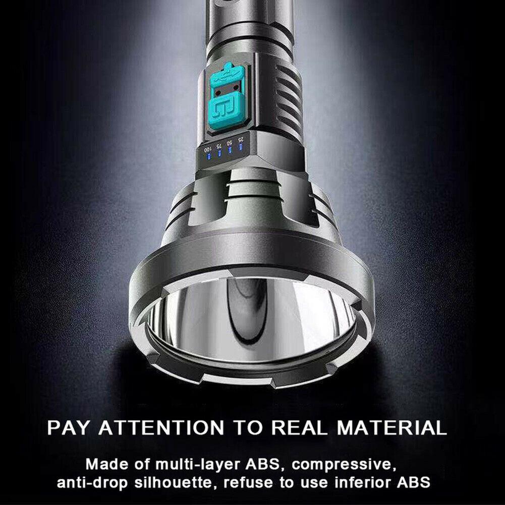 USB Rechargeable High-Powered LED Flashlight for Home and Outdoor Use