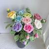 Rose Bud Crochet Bouquet Handmade Knitted Flower Premium Handwoven Rose  Handcrafted