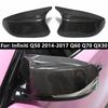 Rear Carbon Fiber Style Side Mirror Covers For Infiniti Q50 Q60 Q70 2014-2021 US