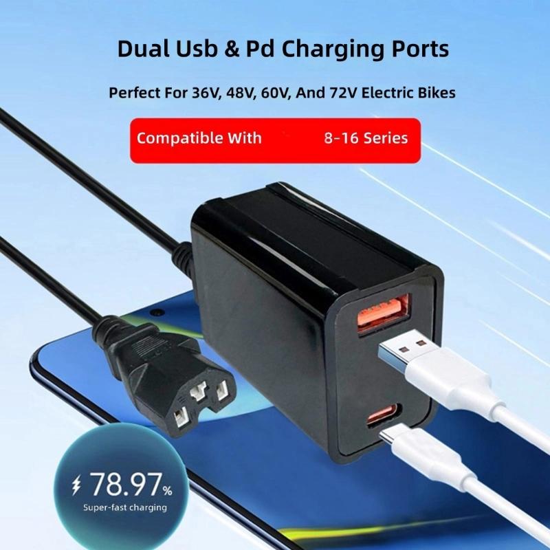 Highly Speed USB Charger For Electric Bike Motorcycles With 5V 9V 12V Output And 1.1M Cable for Phones Charging