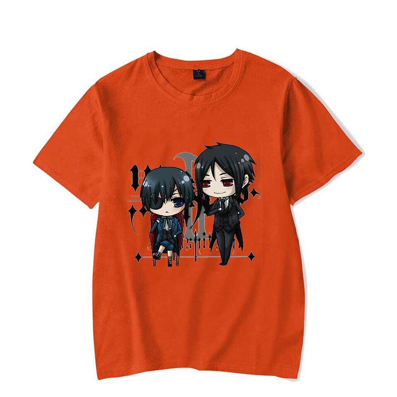 Hot Anime Funny Summer T-Shirt Harajuku Black Butler Cartoon Print Fashion Short Sleeve Summer Casual T-Shirt Top