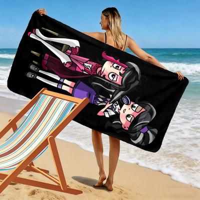 SheZow 2D Flat Print Beach Towel, Large Soft Quick Dry Towel for Beach Camping SwimmingZSTJ0915095
