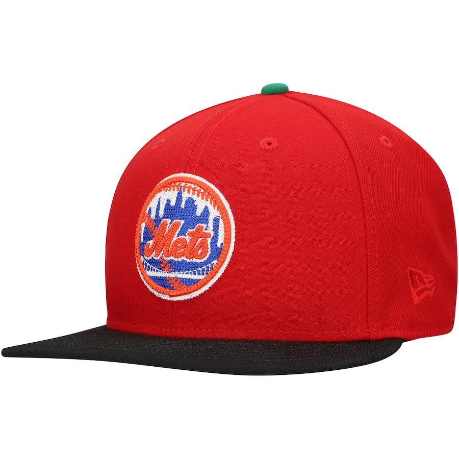 

New Era Cap 9FIFTY Snapback New York Mets THE 7 LINE MLB HOME RUN APPLE COLLECTION SNAPBACK CAP SCARLET NEW YORK METS Hat [Used]