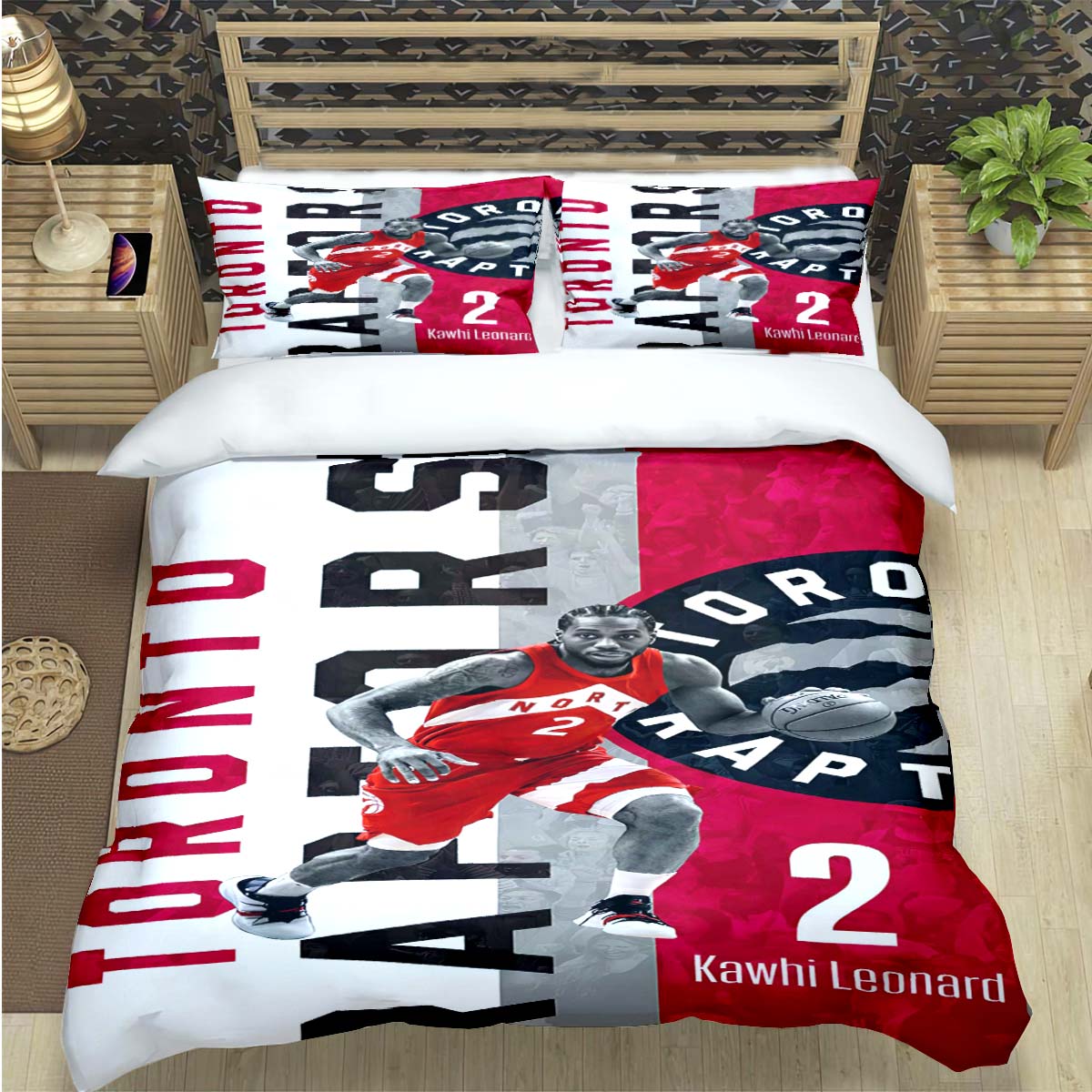 

Popular Basketball Star K-Kawhi Leonard Print Bedding Sets Bed Supplie Set Comforter Set Teens Girls Twin Single Kid Gift EU Twin 135x200cm