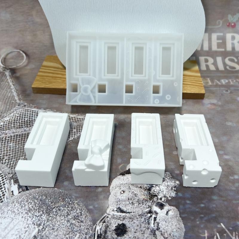 Silicone Phone Stand Dropping Mold Phone Mount Making Molds Accessories Mould Flexible Epoxy Resin Mold for Y Crafts