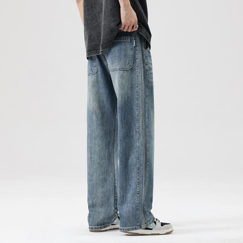 New Japanese Loose Straight High Street Retro Jeans Trousers In Spring and Summer