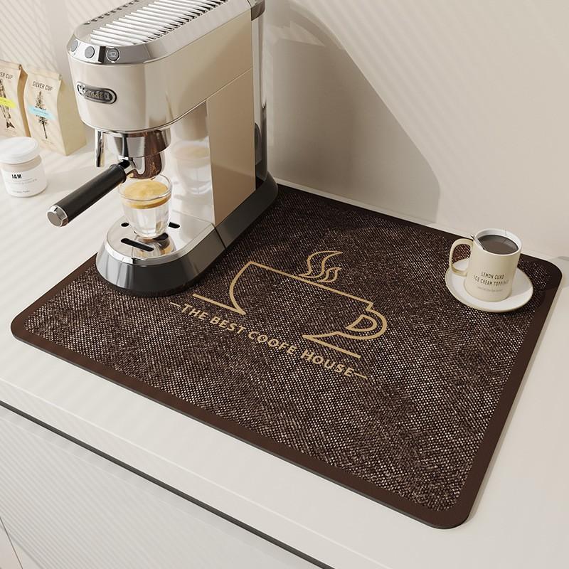 Bar Coffee Machine Mat Absorbent Drying Pad Kitchen Counter Table Non Slip Heat Resistant