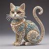 Kit Pittura Diamante Fai da Te Forma Speciale Gatto Trapano Parziale per Adulti Decorazione Parete Casa Punti Diamante Kit Arte con Gemme 11.81x11.81in