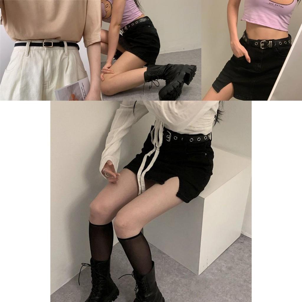 Stylish Retro Metal Buckle Belt For Women Trendy Simplistic Punk Fashion Accessory
