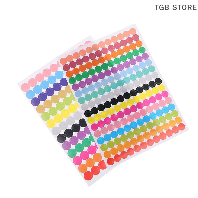 10Sheets Polka Circle Marking Sticker Colored Dot Stickers Diary Decoration Office Classroom Party Decoration