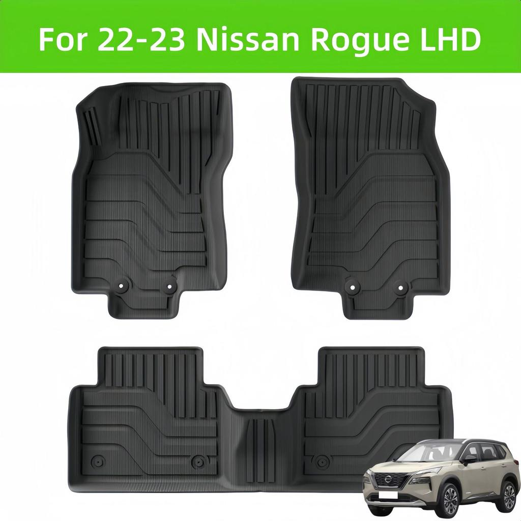 2022-23 Rogue LHD 3D Carpet TPE Car Floor and Trunk Mat