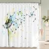 Green Plant Leaf Vines Flowers Shower Curtain Modern Nordic Minimalist Printed Polyster Home Decor Bathroom Curtain with Hooks
